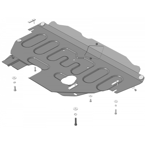 Защита Картера двигателя, КПП MOTODOR для Ford S-max 2006-2015, Сталь 2 мм - Арт. 70702